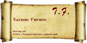 Tuzson Ferenc névjegykártya
